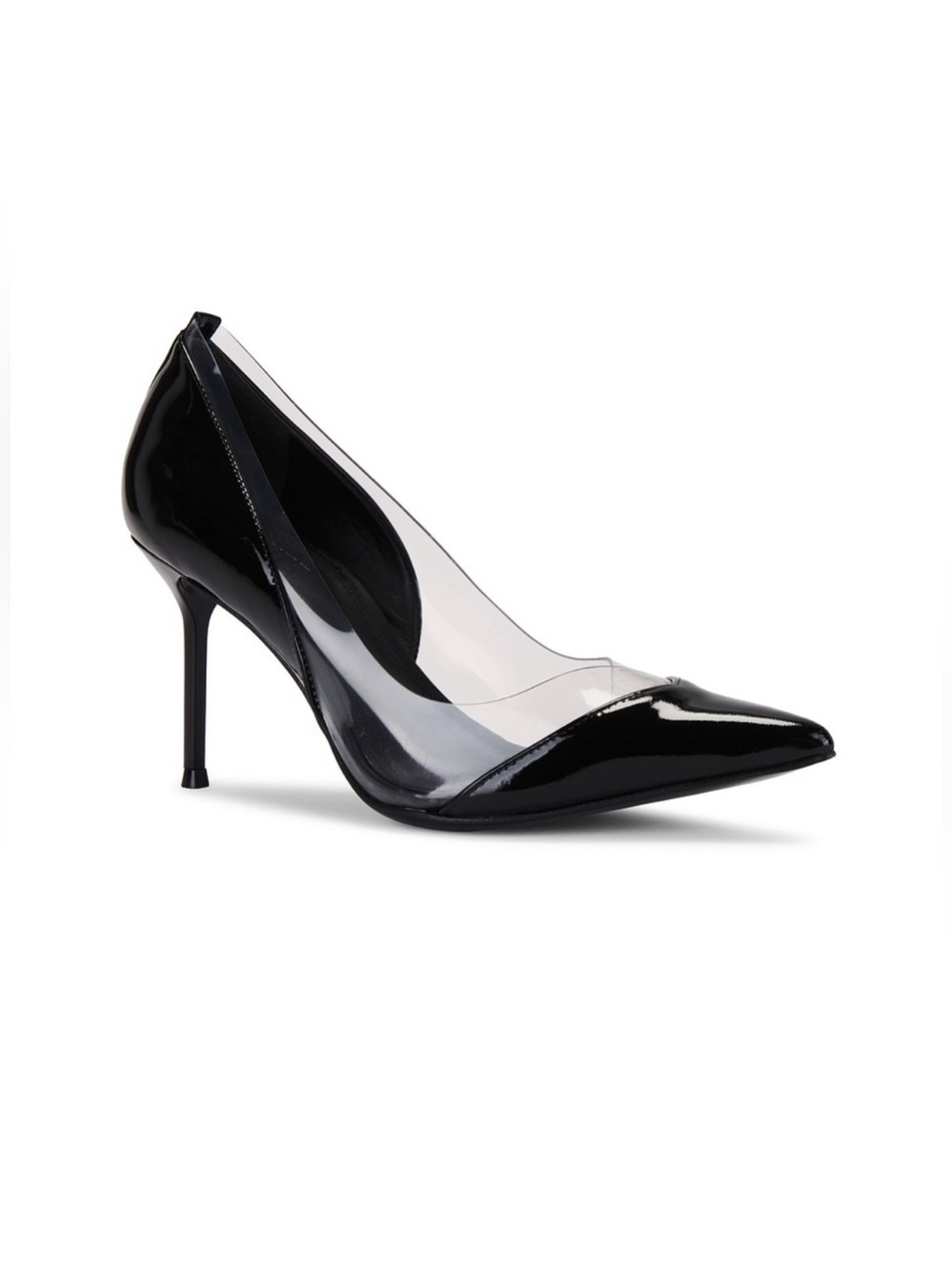 NWT Schutz Andie Pump in Black & Transparente, Size: 6.5